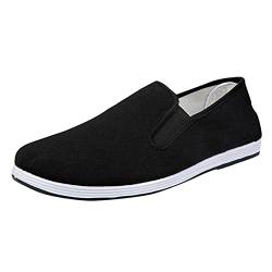 BIISDOST Canvas Schuhe Herren Ohne Schnürung, Freizeitschuhe Herren Modische Freizeitschuhe Flach Schlupfschuhe Leicht Canvasschuhe Segeltuchschuhe Walkingschuhe Ohne Schnürsenkel Slip On von BIISDOST