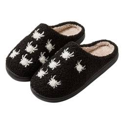 BIISDOST Hausschuhe Damen Filz Wollkies Haushaltsschuhe Schlafzimmer Winter Slippers für den Innenbereich Schlappen Leicht Bequeme Hausschlappen Kunstfell Hauslatschen Classic Unisex Flache von BIISDOST