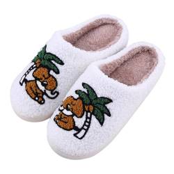 BIISDOST Hausschuhe Damen Geschlossen rutschfest Hauspantoffeln Winter Filz Hauspatschen Flauschige Hallenschuhe Weiche Bequeme Filzhausschuh Flauschig Slippers Weich Und Warm verdickt von BIISDOST