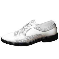 Business Schuhe Herren Braun Klassischer Business Halbschuh aus Leder Hochzeit Lackleder Schnürschuh Lederschuhe Formal Shoes Lackschuhe Smokingschuhe Loafers Herrenschuhe Dicke Sohle von BIISDOST