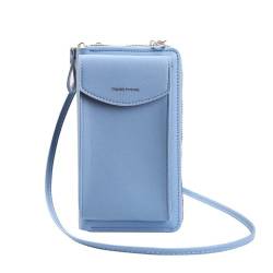 Dünne Brieftasche Herren Brieftasche Für Reisepass Die ursprüngliche Clutch-Geldbörse, Trendige Handytasche, koreanische Mode, große Kapazität, doppellagige Geldbörse, Geldbörsen (Blue, One Size) von BIISDOST