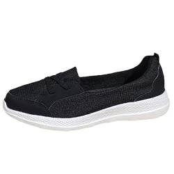 BILIKEYU Damen Slip in Sneaker Sportschuhe rutschfeste Weiche Leichte Mesh Atmungsaktiv Arch Support Orthopädische Bequeme Freizeitschuhe Fitnessschuhe Outdoor Walkingschuhe gr 36 Schwarz von BILIKEYU