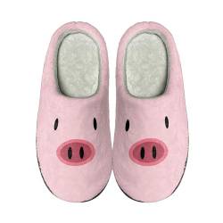 BILIKEYU Hausschuhe Damen Herren Haus Schuhe Plüsch Flauschige Pantoffeln Lustig Kuschelige Home Slipper Winter Warm rutschfeste Hausschlappen Schlafzimmer gr 37 Rosa2 von BILIKEYU