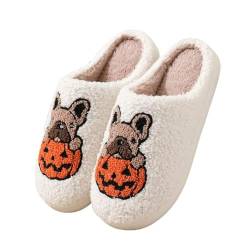 Halloween Weihnachten Hausschuhe Damen Herren Plüsch Flauschige Hausschuhe Lustig Home Slipper Warme Winter Haus Schuhe Frauen Für Drinnen Und Draußen gr 36 Gelb von BILIKEYU