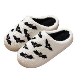 Halloween Weihnachten Hausschuhe Damen Herren Plüsch Flauschige Hausschuhe Lustig Home Slipper Warme Winter Haus Schuhe Frauen Für Drinnen Und Draußen gr 38 von BILIKEYU