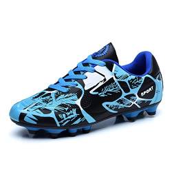 BININBOX BINIBOX Fußballschuhe Kinder Turnschuhe Herren Sportschuhe Mädchen Jungen Trainingsschuhe Unisex Sportschuhe (Blau, Kleinkind, 34, Numerisch, EU Schuhgrößensystem, M) von BININBOX