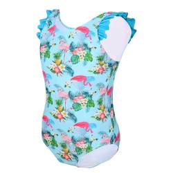 BIQIQI Kinder Badeanzug Mädchen Einteilige Badeanzüge Flamingo Strand Badeanzug Schwimmanzug Leichter und Schnell Trocknender Swimsuit Bademode für Kleinkinder Mädchen 8 9 Jahre von BIQIQI