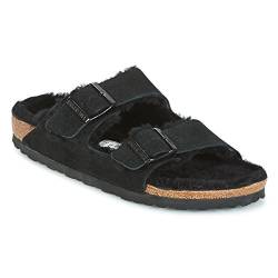 Birkenstock Unisex Arizona Lammfell Sandalen, Schwarz, 36 EU von BIRKENSTOCK