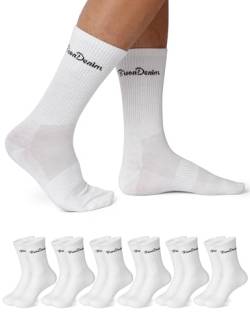 BISON DENIM 6 oder 10 Paar Herren Damen Socken Tennissocken Atmungsaktiv Baumwolle Sportsocken Herrensocken von BISON DENIM