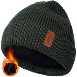 BISON DENIM Wintermütze Herren Damen Mütze Warme Fleece Laufmütze Beanie Unisex Herrenmütze Winter von BISON DENIM