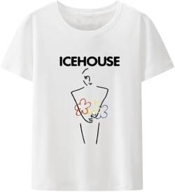 Icehouse Man of Colours Men's Black White T-Shirt Short-Sleev Koszulki Pattern Casual Breathable Humor O-Neck Tops von BIZHU