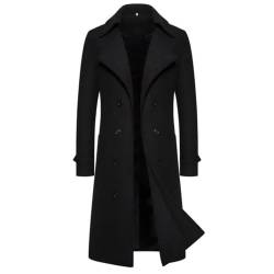 Herbst und Winter langer Herren-Trenchcoat, klassischer Trend-Temperament-Trenchcoat, Hunderte von dreidimensionalen Trenchcoat-Jacken, Winter-Retro-Business-Trenchcoat, geeignet for Redegeschäft und von BLBTEDUAMDE