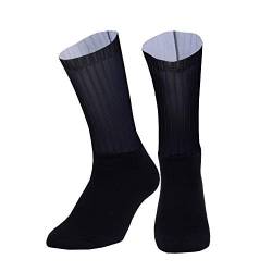 BLOMDE Socken Frauen Funktionsmaterial Rutschfeste Outdoor Sport Professional Silikon Anti-Rutsch-Radsocken-Schwarz_Eu 38 45 Us 6-11.5 von BLOMDE