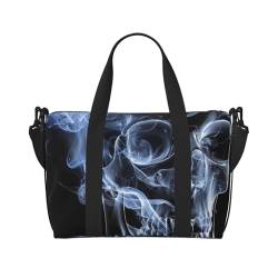 Reisetasche mit Totenkopf-Motiv, für Herren und Damen, groß, wasserabweisend, Turnbeutel, Wochenendtasche mit Schultergurt, Schwarz , Einheitsgröße, Reisetasche von BNVSADC