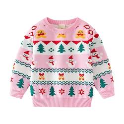 BOBORA Kinderkleidung Langarm Strickpullover Sweater Top Baby Weihnachtspullover Warm Herbst Winter Kleidung für Jungen Mädchen, 2-9 Jahre von BOBORA