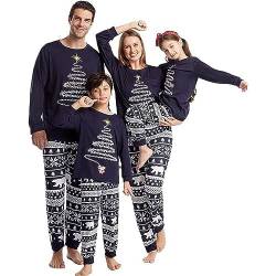 BOBORA Weihnachten Schlafanzüg Familie Set Lang Familie Christmas Pyjama Outfit Herren Damen Jungen Madchen Nachtwäsche Cute Pyjama Anzug von BOBORA