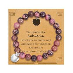 BOCHOI Lehrerin Armbänder Geschenk, Danke Erzieherin Geschenk Abschiedsgeschenk Lehrerin Geschenkidee Personalisierte Geschenke Weihnachtsgeschenke für Lehrer Schulanfang Mädchen Jungen Geschenk von BOCHOI