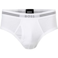 BOSS Black Herren Slip weiß Baumwolle unifarben von BOSS Black