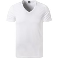 BOSS Black Herren T-Shirts weiß Baumwolle unifarben von BOSS Black