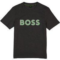 BOSS Green Herren T-Shirt grau Baumwolle von BOSS Green