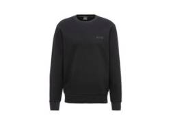 Sweatshirt BOSS GREEN "Salbo Mirror" Gr. XL, schwarz (black001) Herren Sweatshirts mit Logoschriftzug von BOSS Green