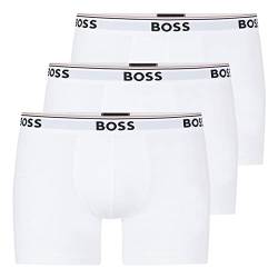 BOSS Herren Boxer Briefs, 3er Pack, White, XL von BOSS