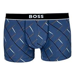 BOSS Herren Boxer Unterhose Shorts Trunk 24 Print, Farbe:Blau, Größe:XL, Artikel:-480 open blue von BOSS