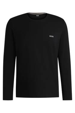 BOSS Herren LS-Shirt Mix & Match mit Logo, Black, S von BOSS