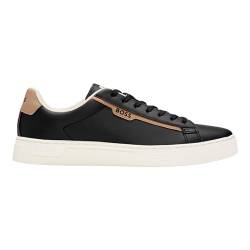 BOSS Herren Schuhe Schnürschuh Freizeitschuh Halbschuh Sneaker Rhys Tenn pusdth, Farbe:Schwarz, Schuhgröße:EUR 44, Artikel:-001 black von BOSS