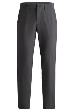 BOSS Herren T Commuter-Reg Regular-Fit Hose aus wasserabweisendem Stretch-Gewebe Dunkelgrau 50 von BOSS