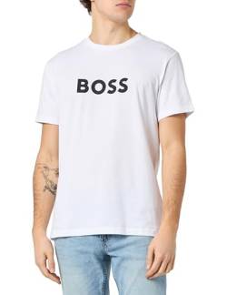 BOSS Herren T-Shirt RN, White100, L EU von BOSS