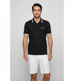 BOSS für Herren. 50469055 Paddy Poloshirt schwarz (XXL), Lässig, Baumwolle, Kurzarm von BOSS