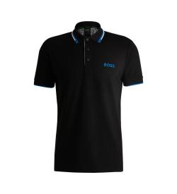 BOSS für Herren. 50469102 Paddy Pro Poloshirt schwarz (L), Lässig, Baumwolle, Kurzarm von BOSS