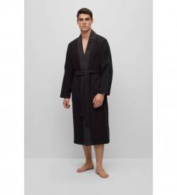 BOSS für Herren. 50469787 Waffel Kimono schwarz (S), Heimtextilien, Baumwolle von BOSS