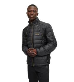 BOSS für Herren. 50475011 Daunenjacke 50475011 schwarz (S), Lässig, Langarm, Recyceltes Polyester von BOSS