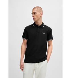 BOSS für Herren. 50506193 Polo Paul schwarz (L), Lässig, Baumwolle, Kurzarm von BOSS