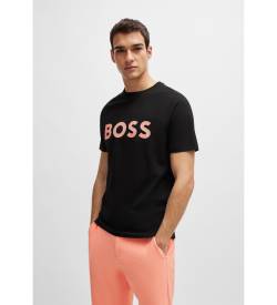 BOSS für Herren. 50512999 Teebero T-shirt schwarz (S), Lässig, Baumwolle, Kurzarm von BOSS