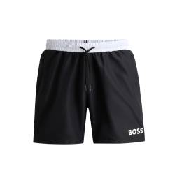 BOSS für Herren. 50514429 Seestern schwarzer Badeanzug (S), Strandbekleidung, Recyceltes Polyester, Nachhaltig von BOSS