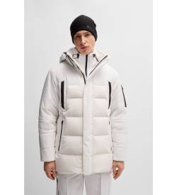 BOSS für Herren. 50515105 Parka Block X weiß (XXL), Lässig, Polyester von BOSS