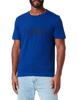 BOSS Herren Tee 1 T-Shirt aus Baumwoll-Jersey mit Logo-Artwork Blau XL von BOSS