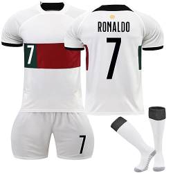 BOSSETY Trikot 22/23 Trikot für Kinder No.7 Fußball Trikot Heim Auswärtstrikot Football Fußballtrikot Kinder Shorts und Socken Fussball Set für Junge Herren Anzug von BOSSETY