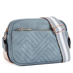 BOSTANTEN Handytasche zum Umhängen Damen,Handy Umhängetasche Leder,Crossbody bag mit verstellbarem Breiter Gurt, gesteppte Handtasche Damen klein von BOSTANTEN