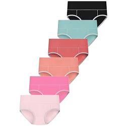 5 Stück Unterhose Patchwork Farbe Unterwäsche Höschen Bikini Solide Damen Slips Schlüpfer Damen Unterwäsche Große Größen 56/58 von BOTCAM