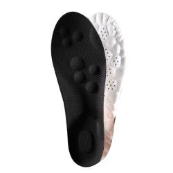 BOTCAM 4D Cloud Technology Sport-Einlegesohle, Unisex-Einlegesohle für Männer und Frauen, Memory-Schaum, PU, Schweißabsorption, atmungsaktive, hochelastische Lammfell Einlegesohlen Herren (Black, 37) von BOTCAM