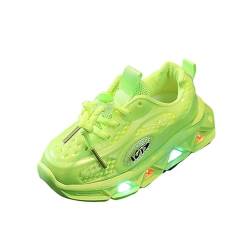 BOTCAM Fashion LED Light Baby Shoes Casual Children Shoes Boys Girls Sandals Soft Kids Sports Shoes Sneaker Socken Mädchen 25 (Green, 26 Toddler) von BOTCAM