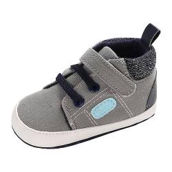 BOTCAM Lässige Segeltuchschuhe für Kinder, atmungsaktive Indoor-Kleinkindschuhe für 0 bis 12 Monate Laufschuhe Gelb (Grey, 20 Infant) von BOTCAM