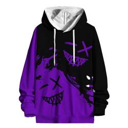 BOTCAM Männer Hoodie Herren Druck Hoodie Pullover Hoodie Casual Top Sweatshirt Schwarz M (Purple, XXXXXL) von BOTCAM