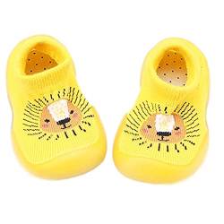 BOTCAM Schuhe Mädchen Baby Schuhe Boden atmungsaktive Socken Baby Schuhe Lauflernschuhe Gummisohle (Yellow, 18) von BOTCAM
