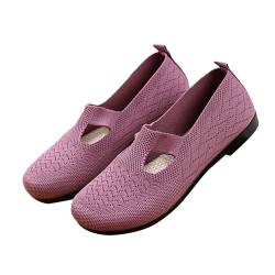 Damen Low-Top Halbschuhe Hands-Free-Slip-On Barfußschuhe Weite H Atmungsaktive Freizeitschuhe Stretchy Soft Sole Wanderschuhe Mit Weiche Fussbett Lässige Leicht Bequeme Sommerschuhe von BOTCAM