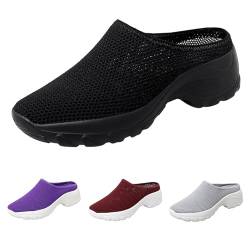 Damen-Sneaker Air Cushion Hausschuhe Mit Luftkissen Weiche Unterseite Clogs Mules Schuhe Leichte Lässig Bequem Hinten Offen Damen-Wanderschuhe Outdoor Mesh Atmungsaktiv Sportschuhe von BOTCAM